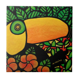 Carreau Toucan tropical d'oiseau