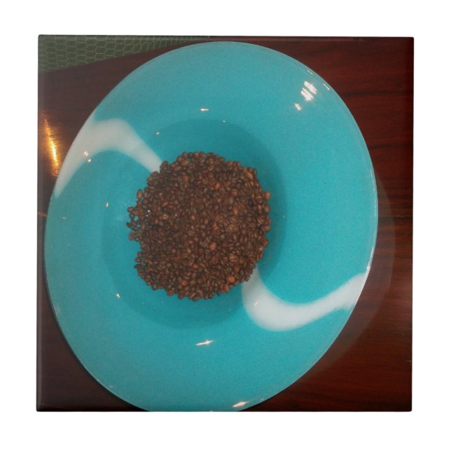 Carreau Touch of the Sea : A Cyan Bowl of Coffee (Devant)