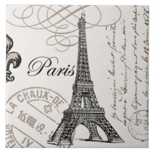 Carreau Tour Eiffel vintage moderne