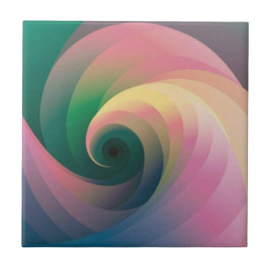 Carreau tourbillon captivant : Design dégradé de couleurs 