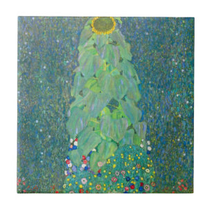 Carreau Tournesol de Klimt, Fleurs Vintages Art Nouveau