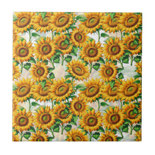 Carreau Tournesol Floral Cottagecore Motif
