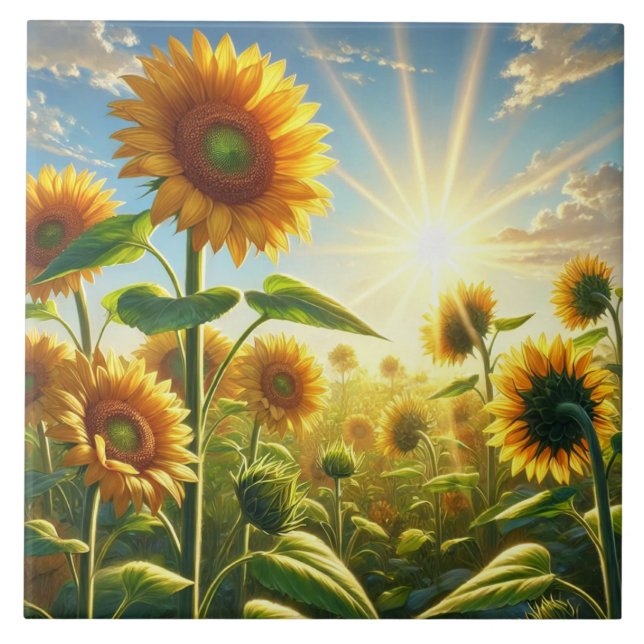 Carreau Tournesol Golden Embrick (Devant)