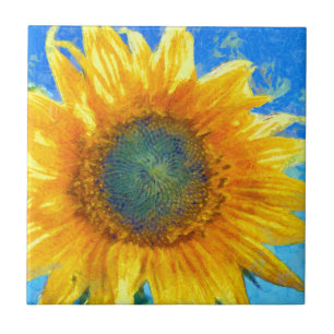 Carreau Tournesol heureux