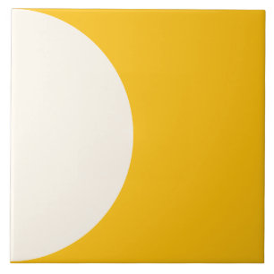 Carreau Tournesol Jaune Moderne Géométrique Semi cercle Ca