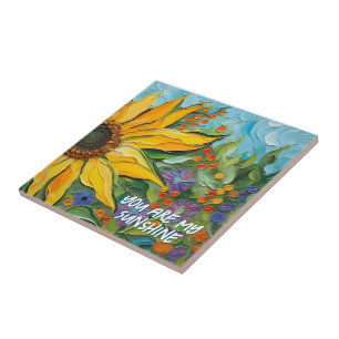 Carreau Tournesol peint