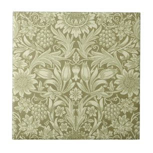 Carreau Tournesol William Morris Vintage Olive Damask