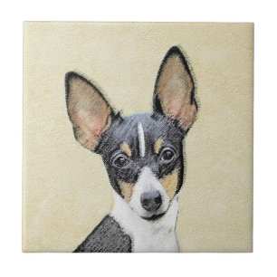 Carreau Toy Fox Terrier Peinture - Cute Original Dog Art