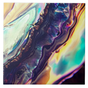 Carreau Tracé multicolore de roches ignées