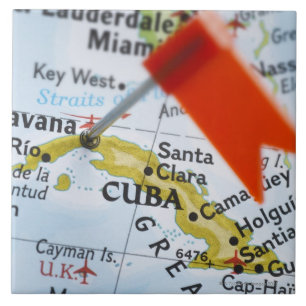 Carreau Tracez la goupille placée à La Havane, Cuba sur la