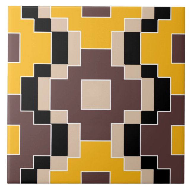 Carreau Traditionnel, géométrique, élégant, moderne, motif (Devant)