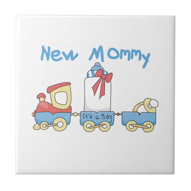 Carreau Train New Mommy C'est un petit cadeau (Devant)