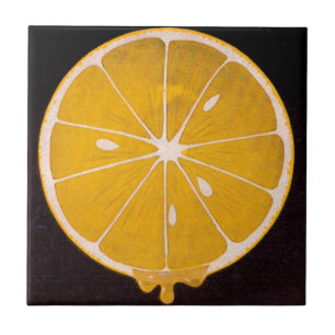 Carreau tranche de citron jaune vif