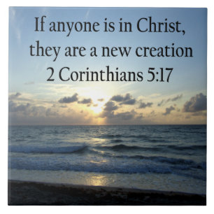CARREAU TRAVERSER 2 CORINTHIENS 5:17 OCEAN SUNRISE