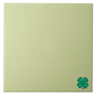 Carreau Trèfle irlandais Lucky 4 Leaf petite tuile vert cl