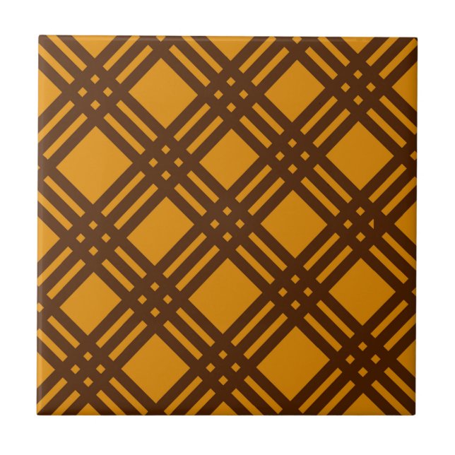 Carreau Trellis Brown et orange (Devant)