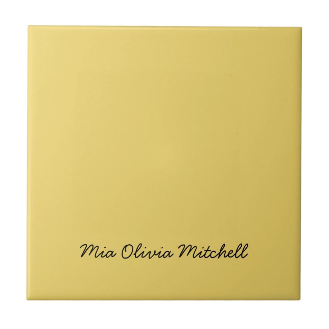 Carreau Trend Color - Soft Yellow Name Ceramic Tile (Devant)