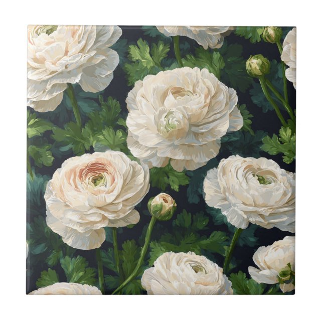 Carreau Trendy Mosaic Ranunculus Tiles For Indoor Flooring (Devant)