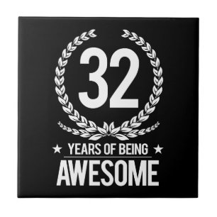Carreau trente-deuxième Anniversaire (32 ans d'être