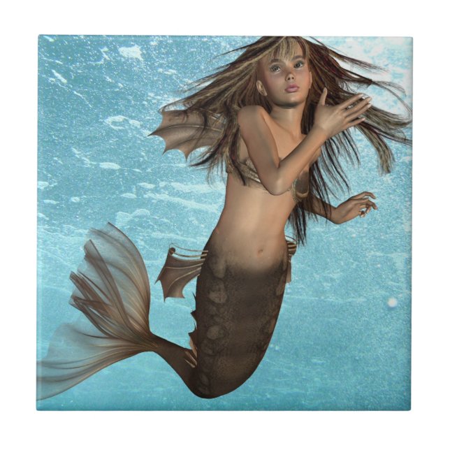 Carreau Trépied de sirène de natation (Devant)