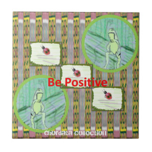 Carreau Trépieds de grenouilles et de coccinelles de