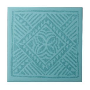 Carreau Trépieds polynésiens de tuile de diamant de Tapa