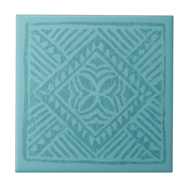 Carreau Trépieds polynésiens de tuile de diamant de Tapa (Devant)