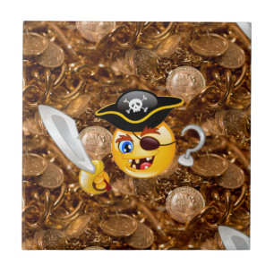 Carreau trésor pirate emoji
