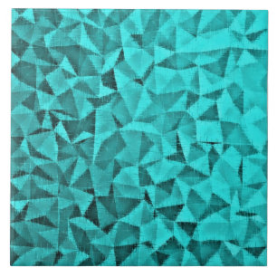 Carreau Triangle Géométrique Avec Imitation Tissu Turquois