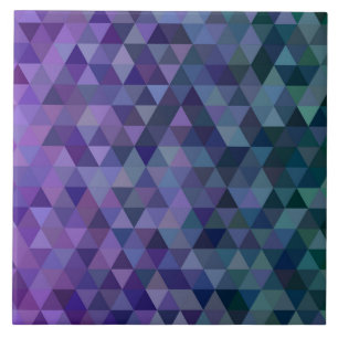 Carreau triangles bleu violet céramique