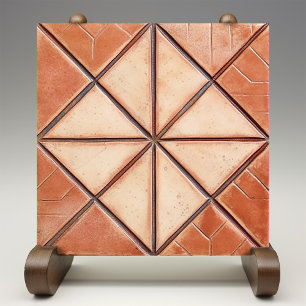 Carreau Triangles en terre cuite Accent de mur rustique