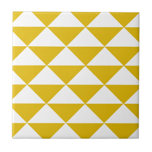Carreau Triangles jaunes et blanches d'or