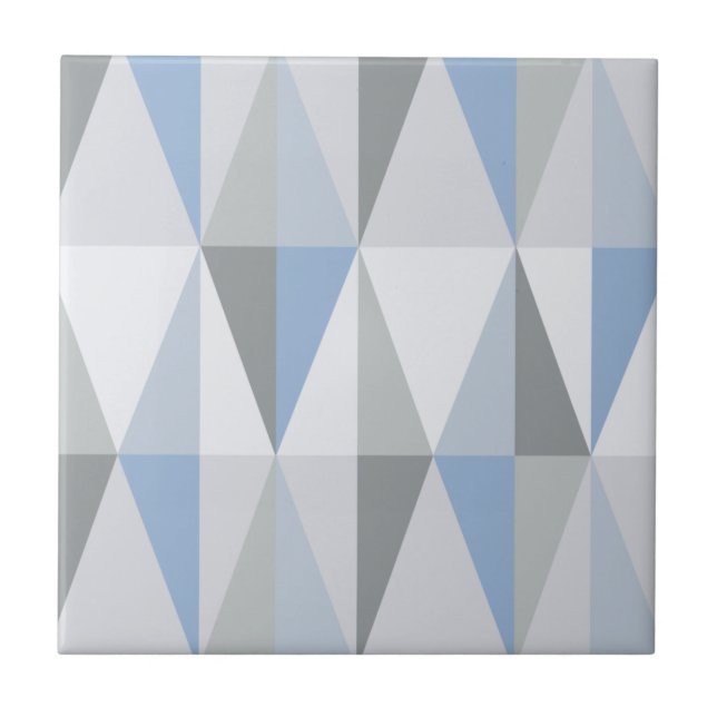 Carreau Triangles modernes du milieu du siècle Sky Blue (Devant)