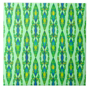 Carreau Tribal Batik - Mint, Emerald Green et Blue
