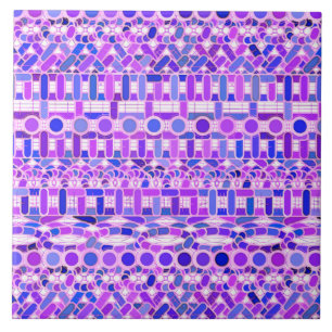 Carreau Tribal Batik - nuances violet violet violet