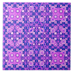 Carreau Tribal Batik - teintes violettes