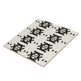 Carreau Tribal Home Zen Garden Walk noir et blanc