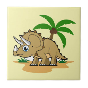 Carreau Tricératops Dans Un Climat Tropical.