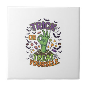 Carreau Trick Or Treat Yourself Main De Zombie Halloween C