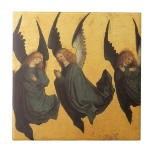 Carreau Trio d'anges de la Renaissance par Maître du Livre