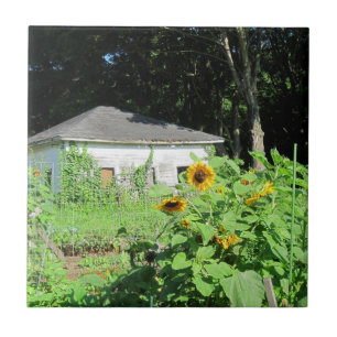 Carreau Trivet de jardin de campagne