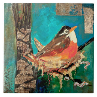 Carreau Trivet Robin d'imbrication
