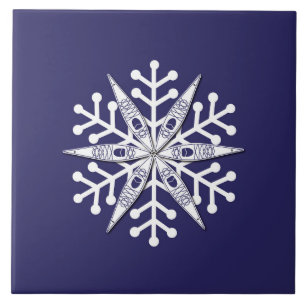 Carreau Trivette de Kayak Snowflake