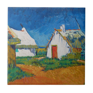 Carreau Trois cottages blancs dans Saintes-Maries par