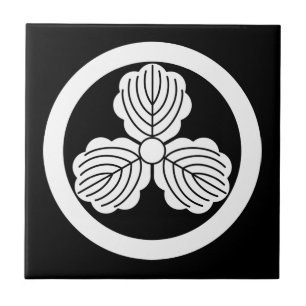 Carreau Trois feuilles de chêne(1) en cercle