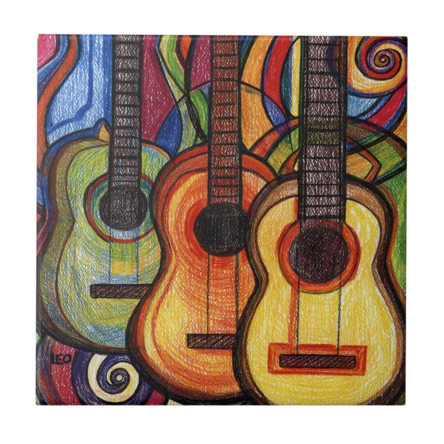 Carreau Trois guitares (Devant)