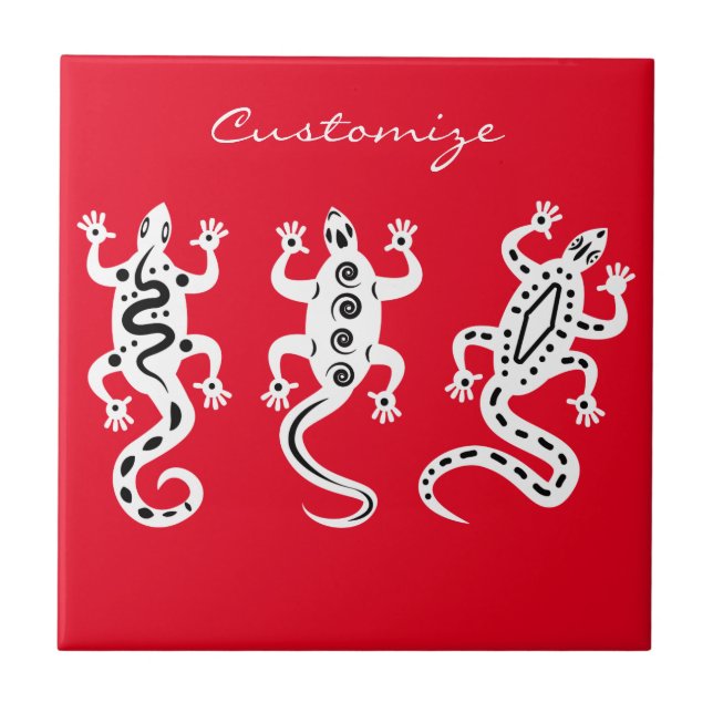 Carreau Trois Lizards Thunder_Cove style sud-ouest (Devant)