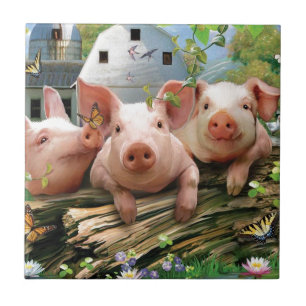 Carreau Trois petits cochons
