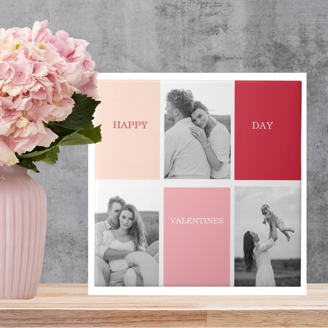 Carreau Trois photos | Bonne Saint Valentin (Créateur téléchargé)