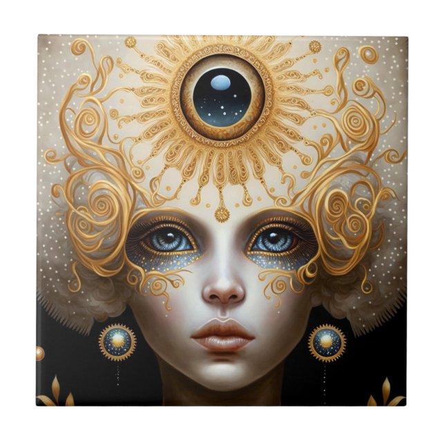 Carreau Troisième déesse des yeux Imaginaire Art (Devant)